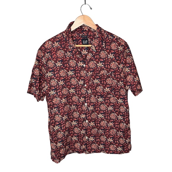 GAP Linen Cotton Vacay Shirt - Tropical Paisley - Picture 3 of 13